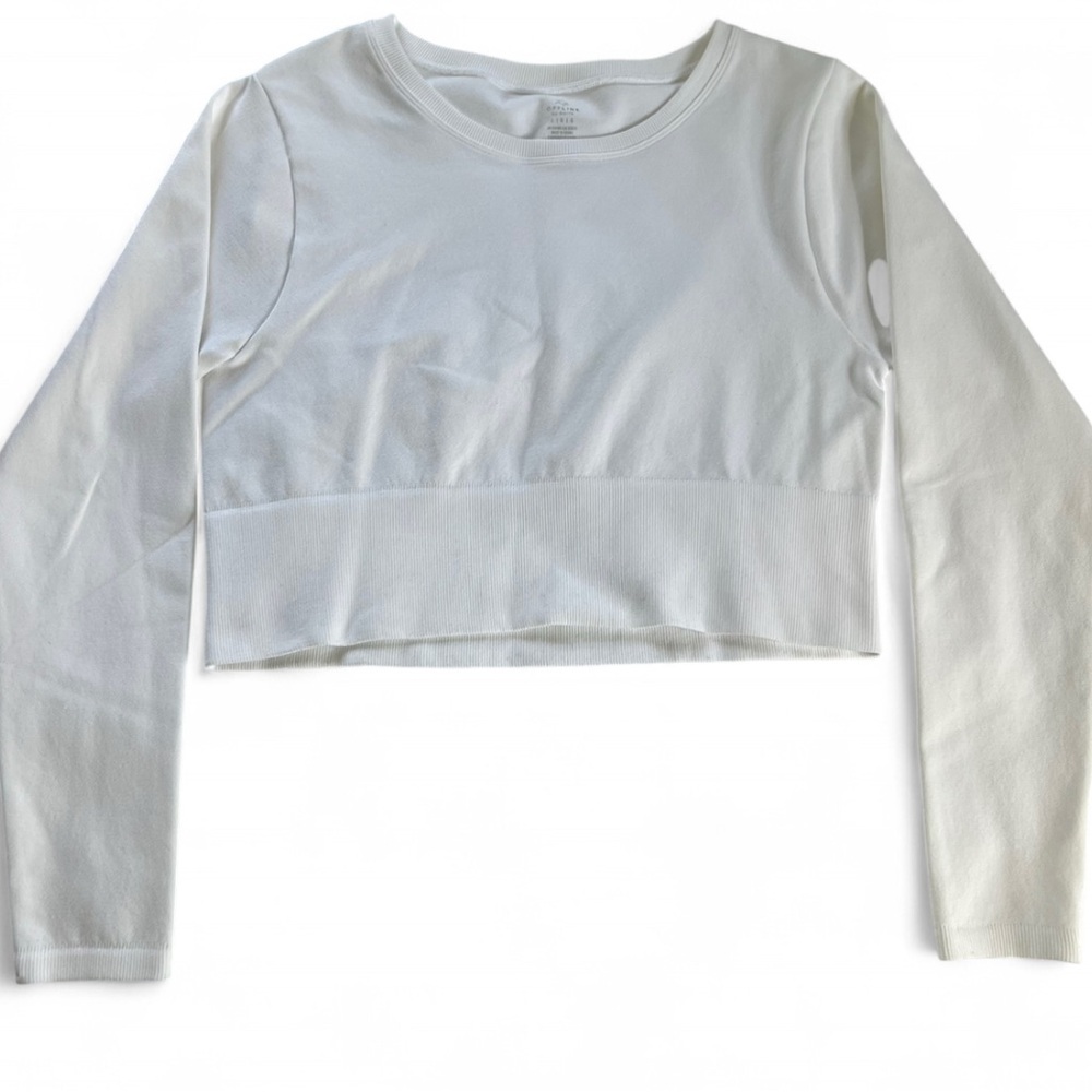 Aerie Cream Fitted Crop Top